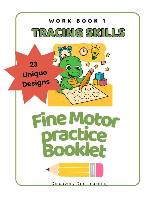 Doodle the Dino - Prewriting- Tracing Skills - Workbook 1