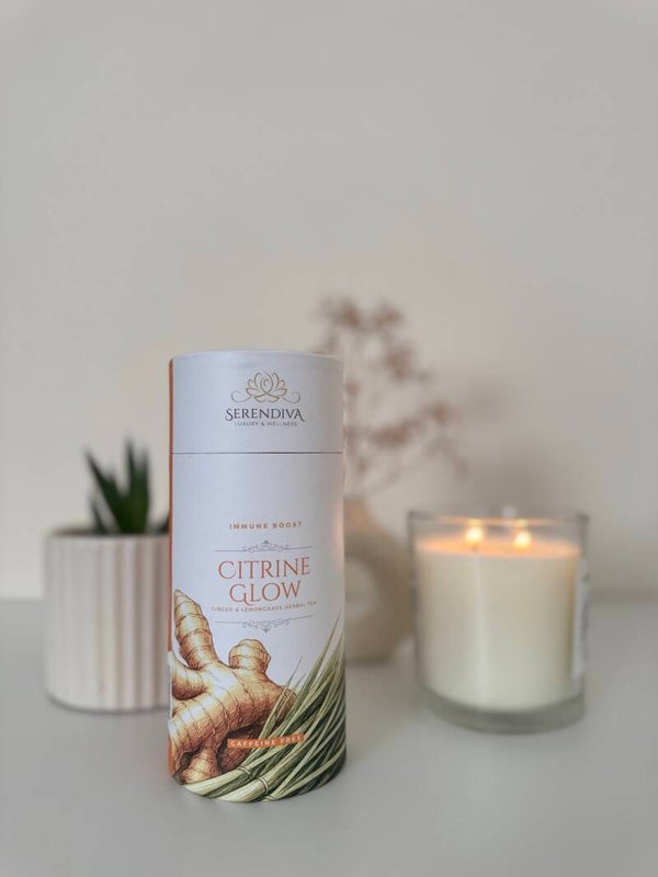 Citrine Glow : Ginger & Lemongrass Tea : 30 Tea Bags