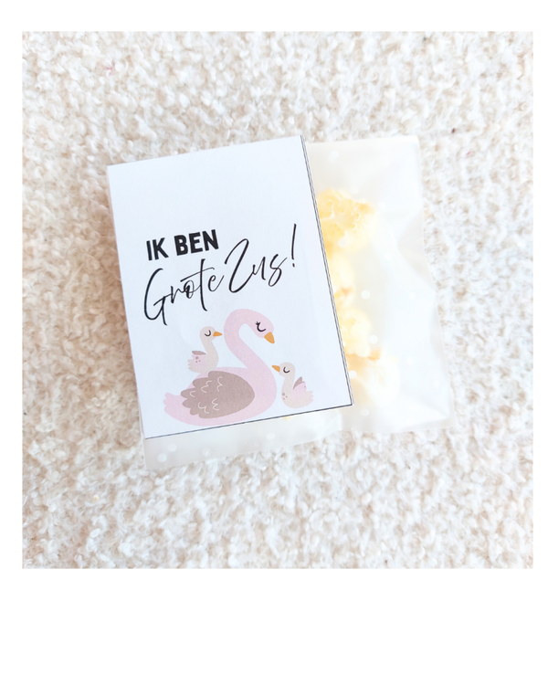 TWEELING Ik ben Grote Zus, zwaantjes label