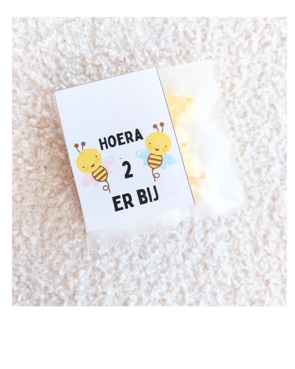 Hoera 2 er BIJ, label (Tweeling)