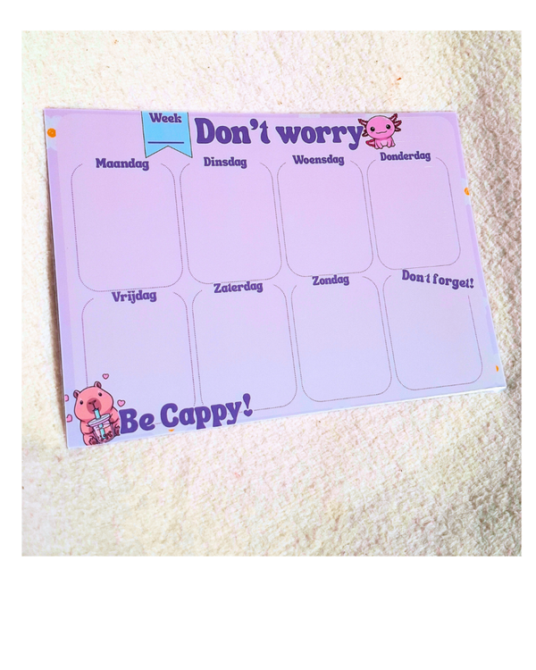 Whiteboard weekplanner Cappy & Axl incl. marker
