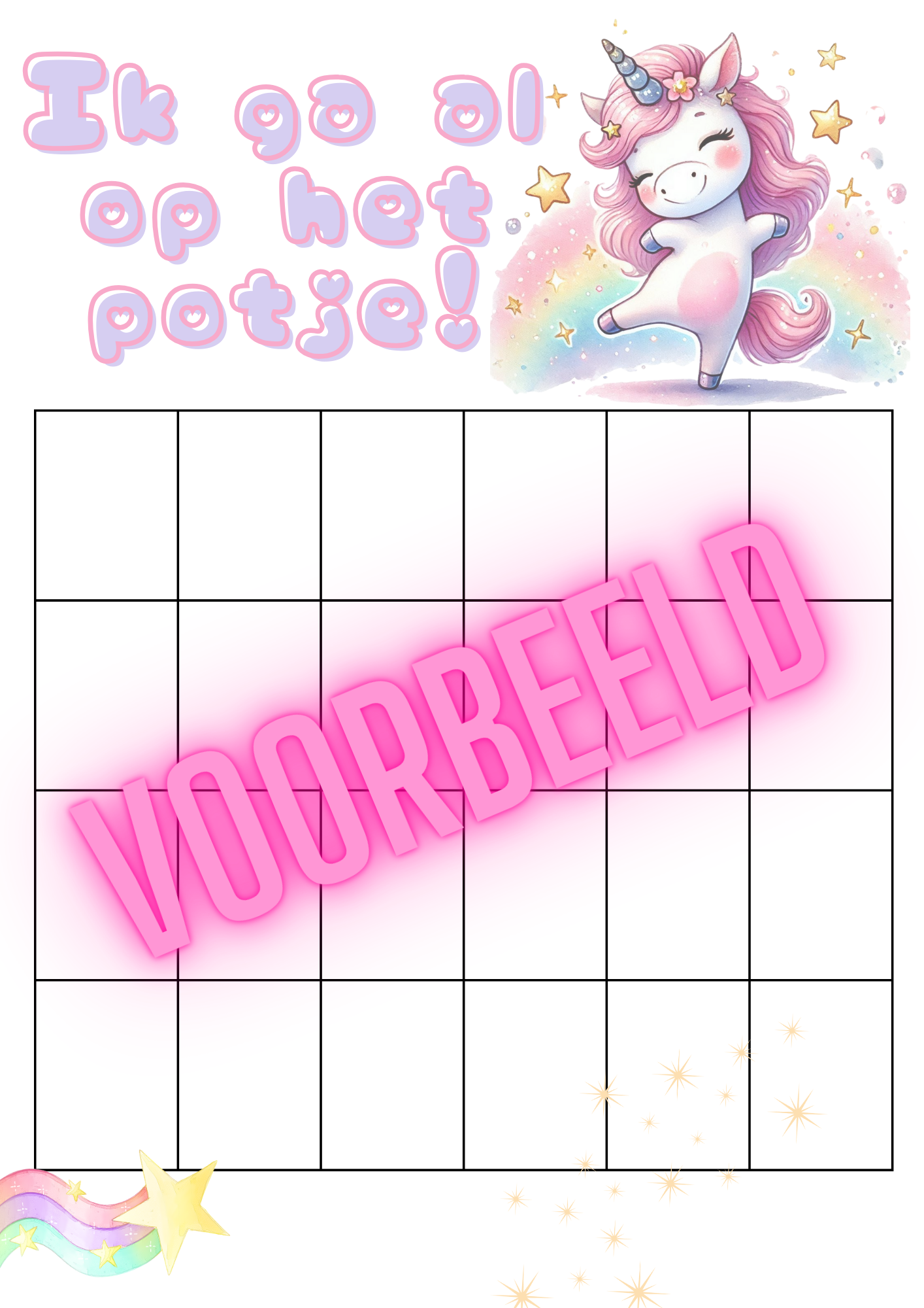 Unicorn Plasjes & Poepjes Poster