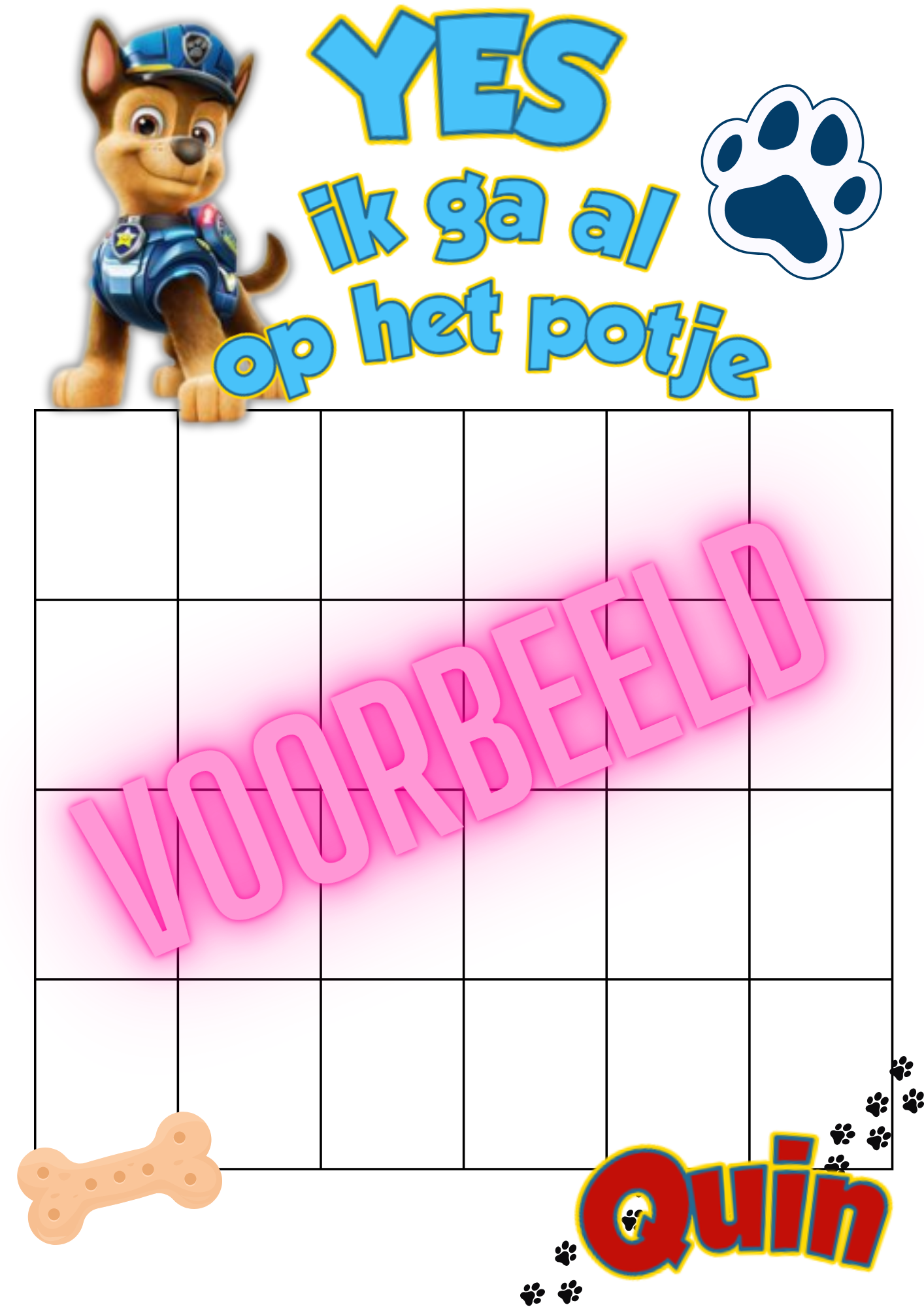 Paw Patrol Plasjes & Poepjes Poster