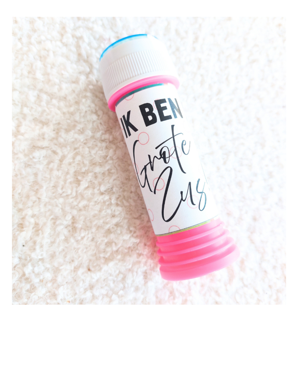 Ik ben grote zus, bellenblaas wikkel