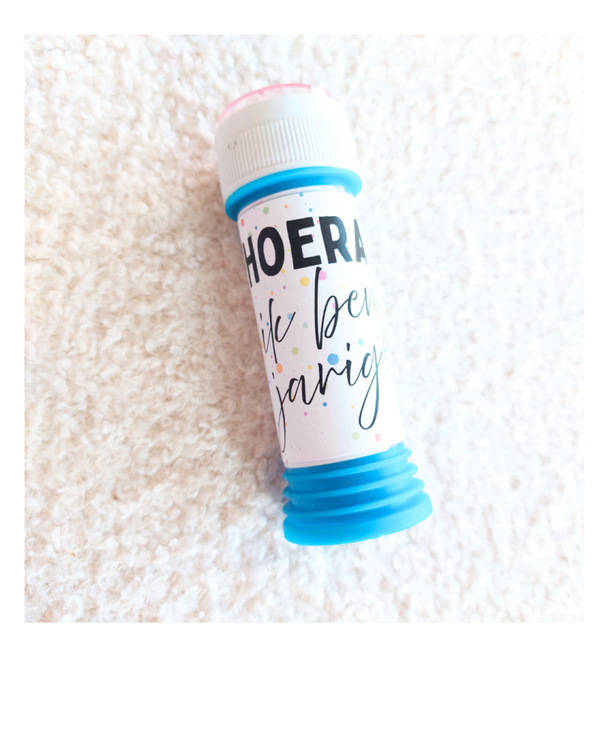 Ik ben jarig! Bellenblaas wikkel