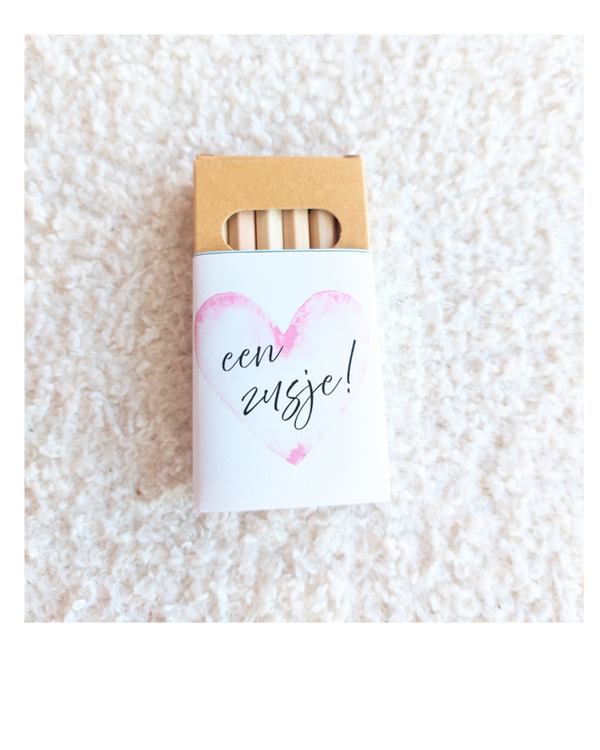 Een zusje, kleurtjes wikkel