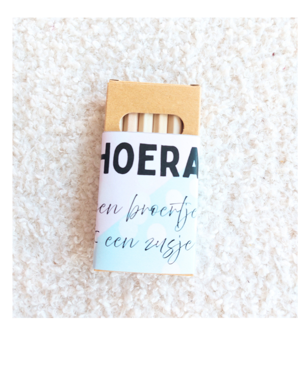 TWEELING Hoera een broertje EN een zusje, kleurtjes wikkel