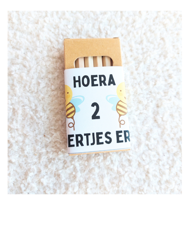 TWEELING Hoera 2 broertjes er BIJ, kleurtjes wikkel