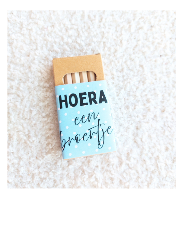 Hoera een broertje kleurtjes wikkel