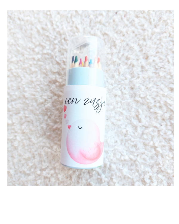 Een zusje, vogel, kleurtjes wikkel