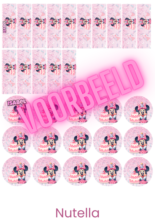 Minnie Mouse mini Nutella label