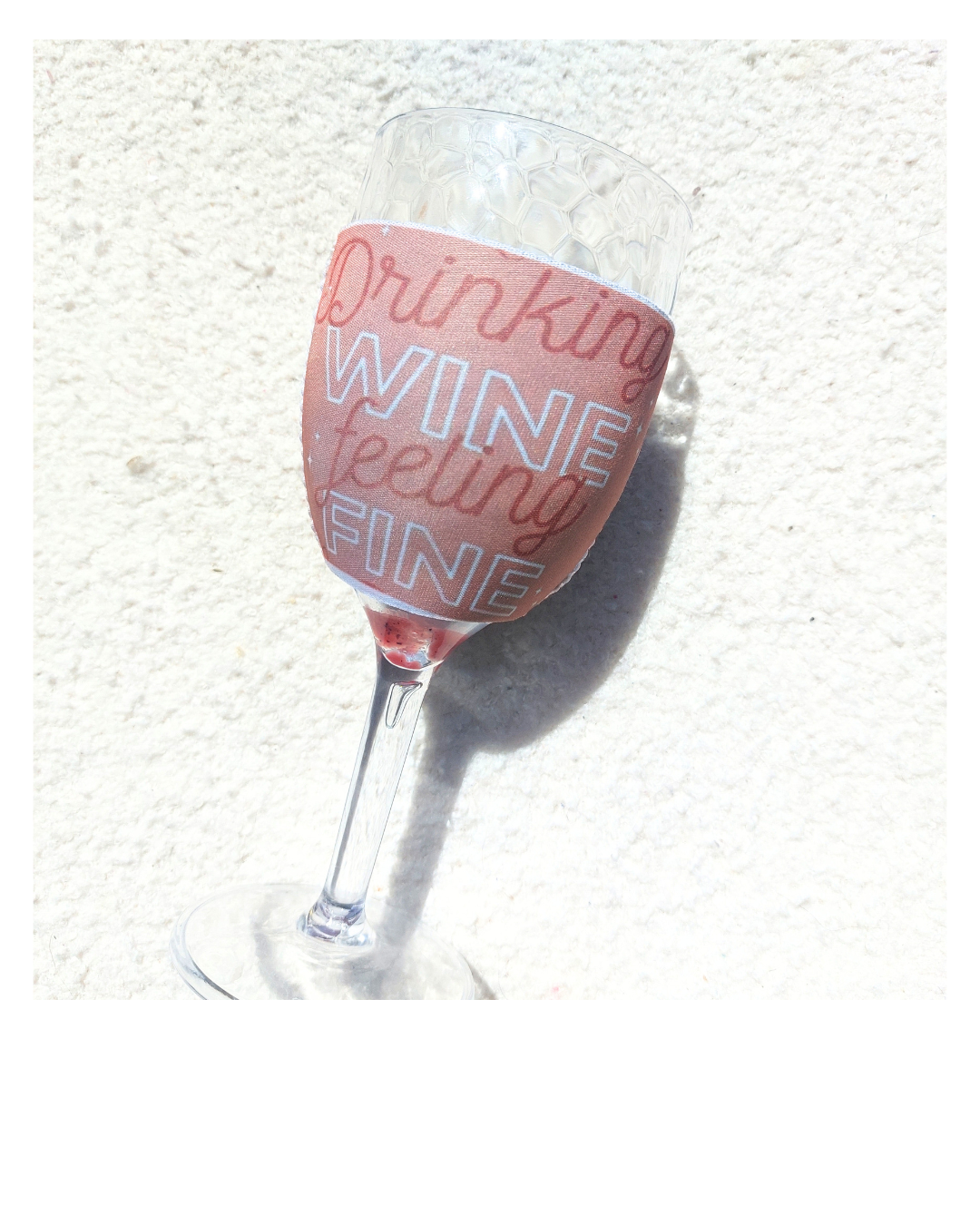 Wijnglaskoeler "Drinking Wine, Feeling Fine"