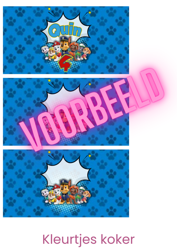 Paw Patrol Kleurtjes label