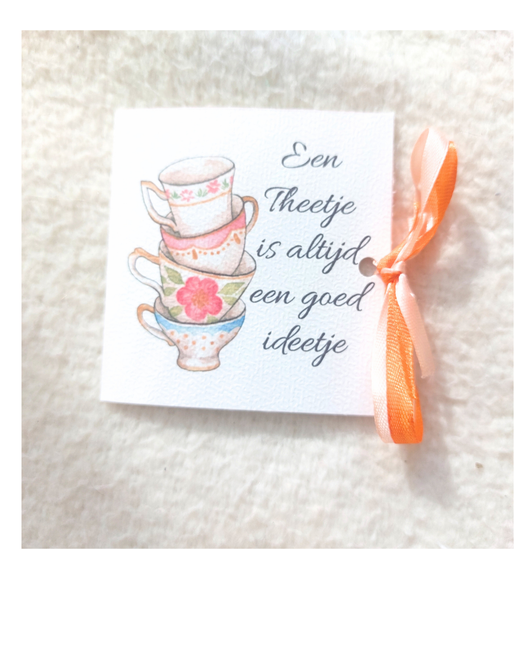 Theekaartje "Een theetje is altijd een goed ideetje"