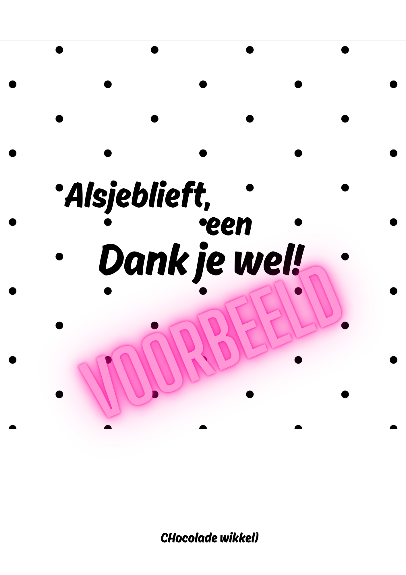 Chocolade reep wikkel Alsjeblieft