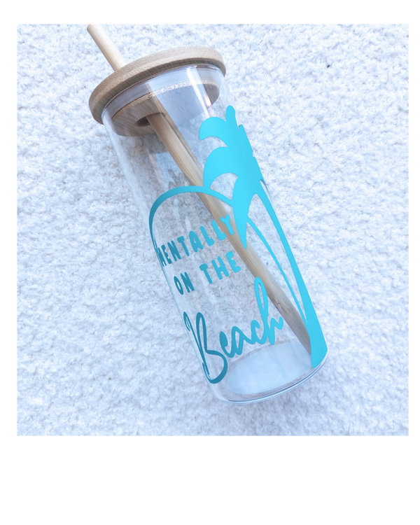 Drinkglas "Mentally on the Beach"