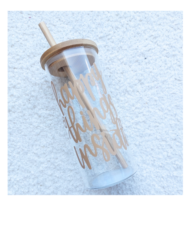 Drinkglas "Happy things inside"