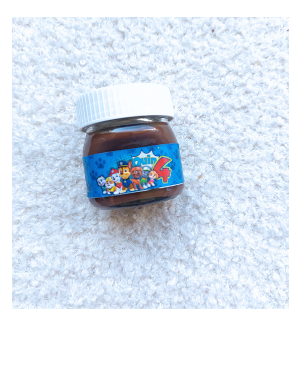 Paw Patrol Mini Nutella label