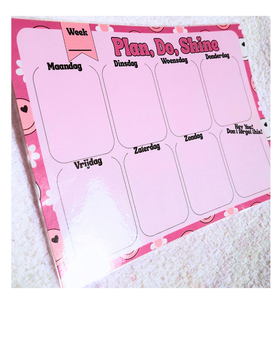 Weekplanner whiteboard SMILEY incl. marker