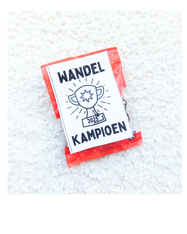 Klein snoepzakje met label