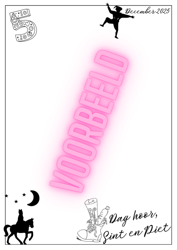 Sint briefpapier Piet