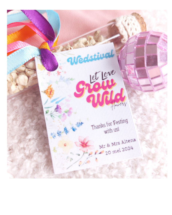 LET LOVE GROW WILD - Wildflowers bedankje