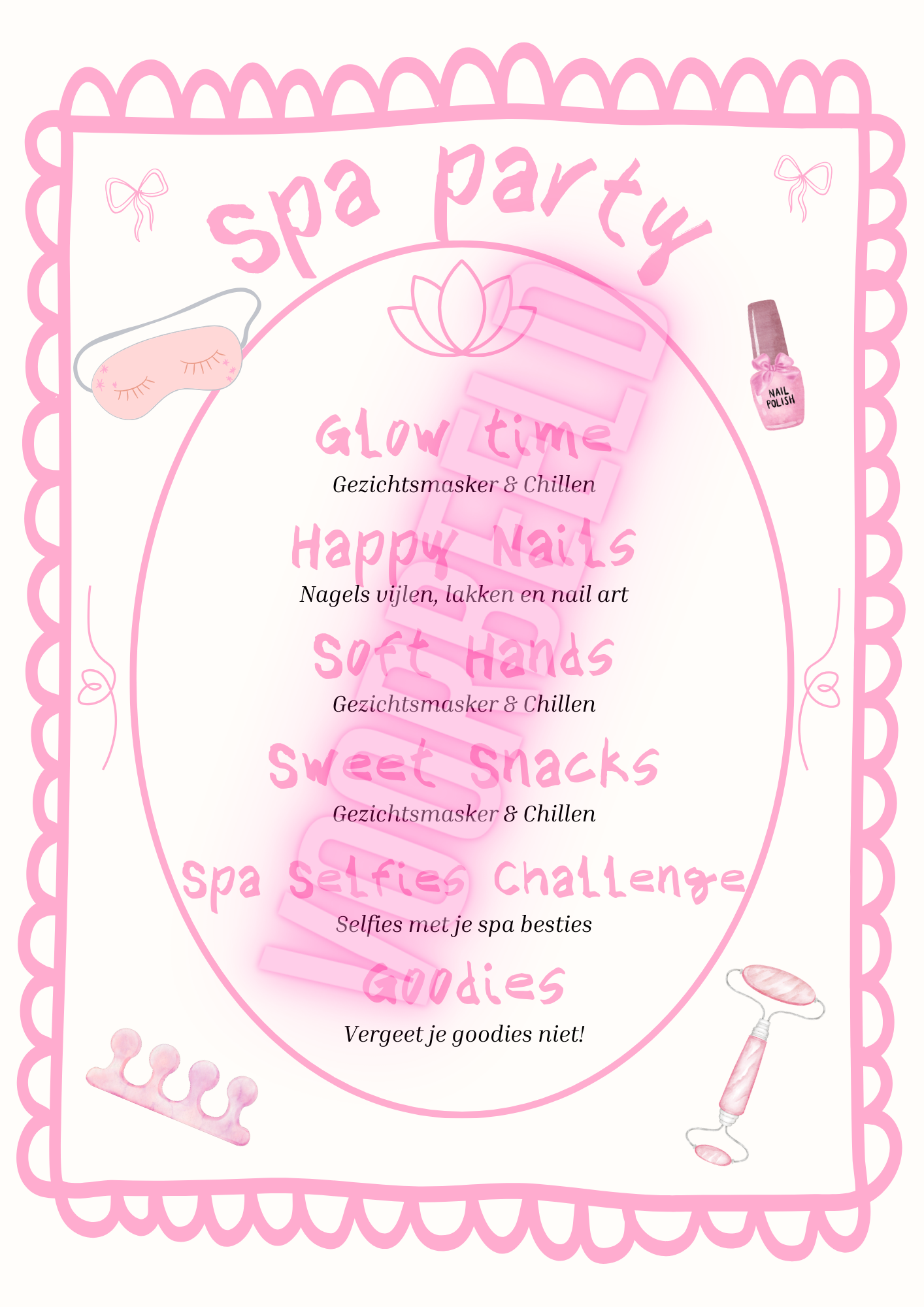 SPA @ Home Party Behandelingen