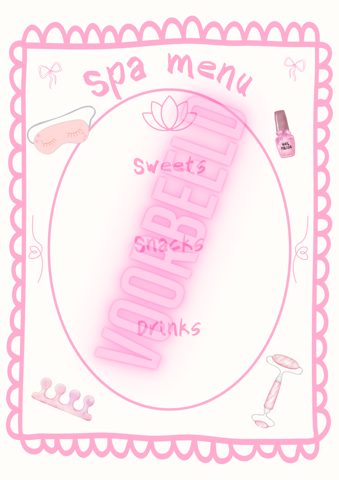 SPA @ Home Party MENU