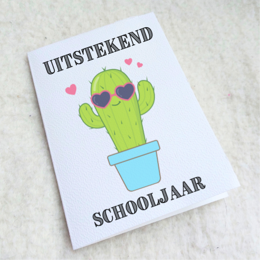 Kaartje "Uitstekend schooljaar"