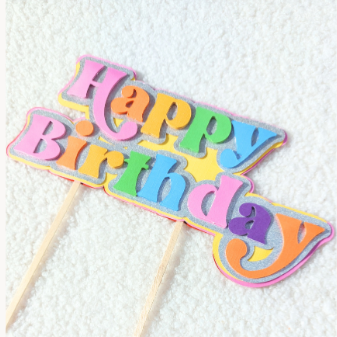 Taarttopper Happy Birthday 3D