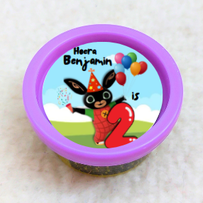 Mini klei potje met sticker in meerdere thema's