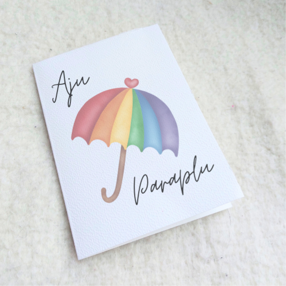 Kaartje "Aju Paraplu"