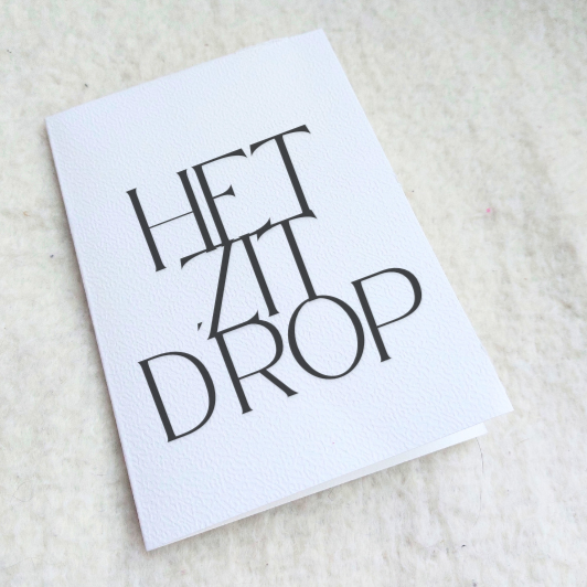 Kaartje "Het zit d'rop"