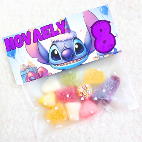 Traktatiezakje met label, meerdere thema's