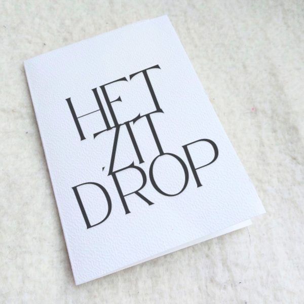 Kaartje "Het zit d'rop"