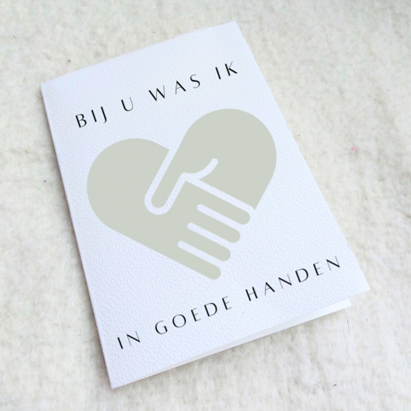 Kaartje "In goede handen"