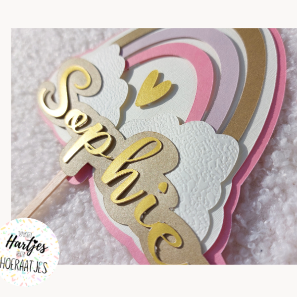 Taarttopper Pink Rainbow