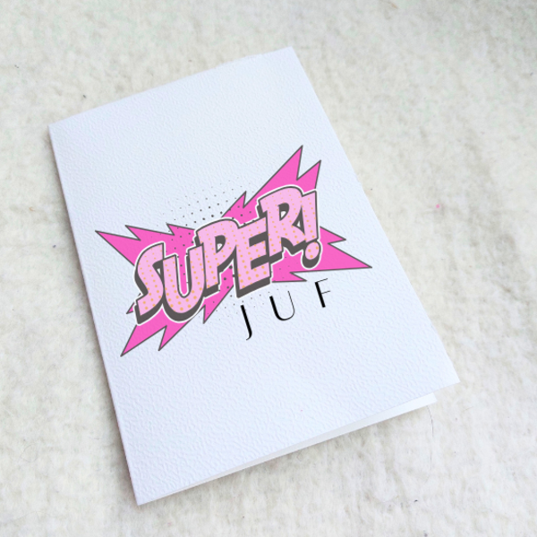 Kaartje "Super Juf/Meester"