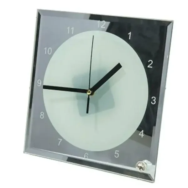Glass Square 20cm by 20cm Clock