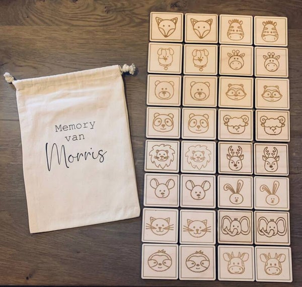 Houten memory spel