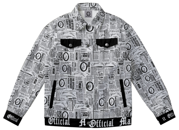 Official Wear 'Official Wear News' Polyester Collared Jacket