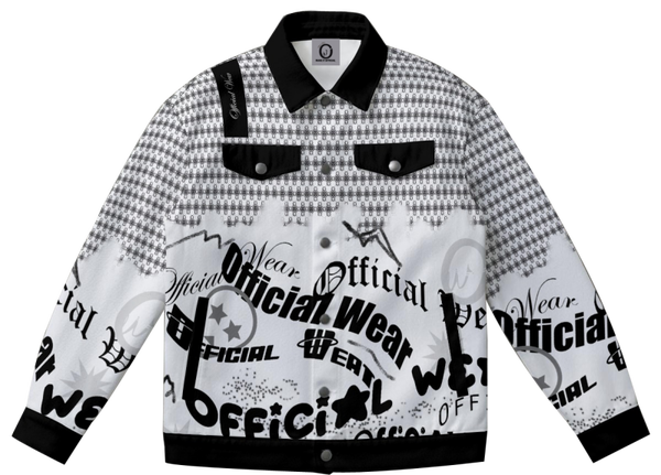 Official Wear 'OW Pattern' Polyester Collared Jacket