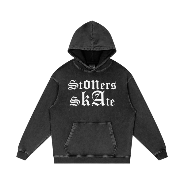 Official Wear 'Stoners Skate' Acid Wash Oversize Hoodie