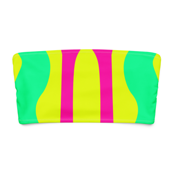 Official Wear 'Multi Neon' Bandeau Bikini Top