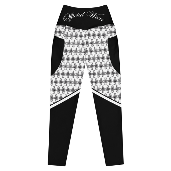Official Wear 'Black & White OW Pattern' Women leggings.