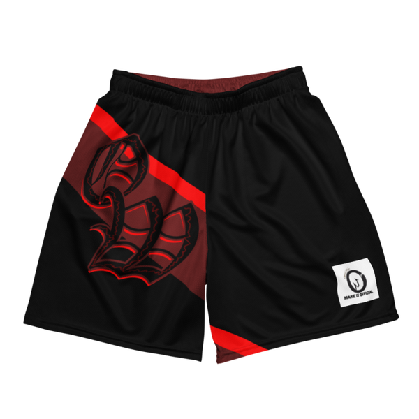 Official Wear 'OW Black & Red' Mesh Shorts