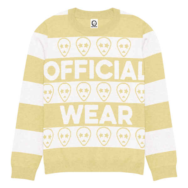 Official Wear 'Stripe OW' Classic Fit Knitted Crew Neck Sweater