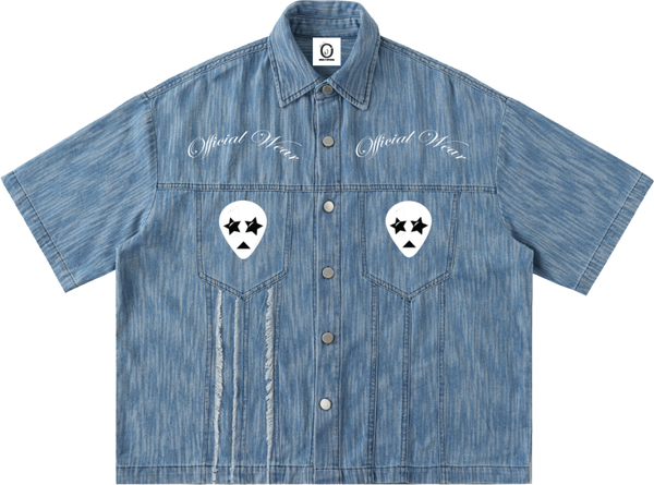 Official Wear 'Stoners Skate' Distressed Wash Short-Sleeve Shirt