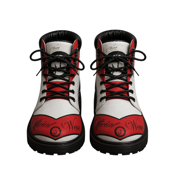 Official Wear 'Red and White OW' Men's Short Boots