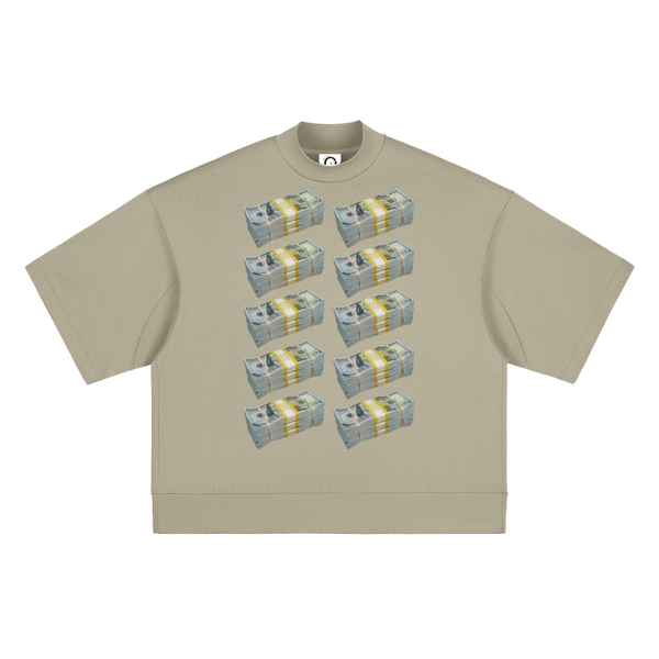Official Wear 'Money Day' Heavyweight Oversized Mock Neck T-shirt Heavyweight Oversized Mock Neck T-shirt